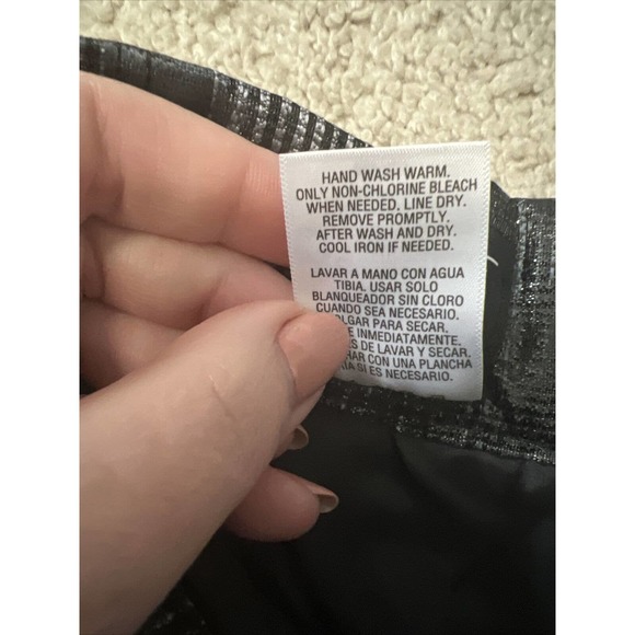 Simply Styled Petite Metallic Black And Gray Pockets Pleated Front Skirt Size MP - Picture 9 of 9